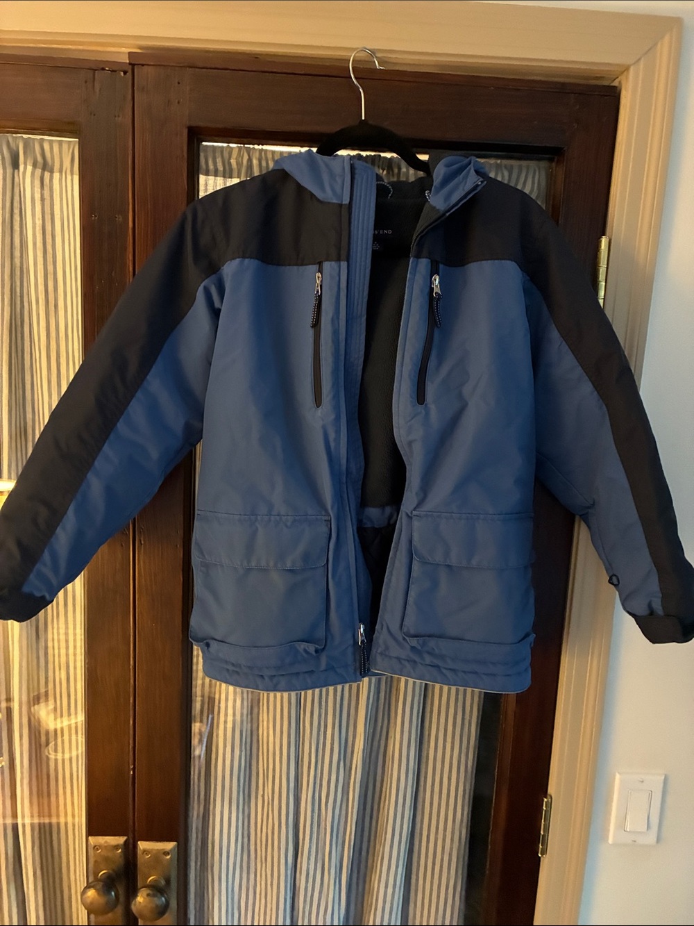 Lands' End Blue Kids Puffer Jacket